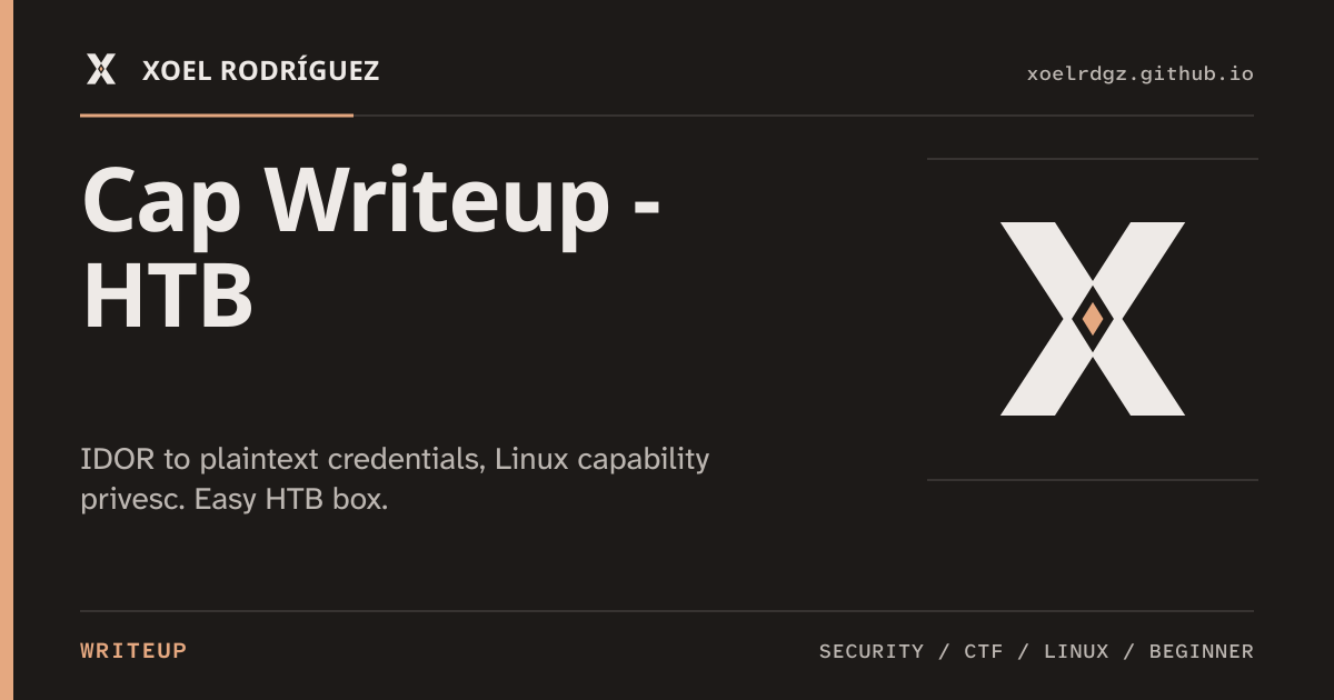Cap Writeup - HTB | Xoel Rodríguez